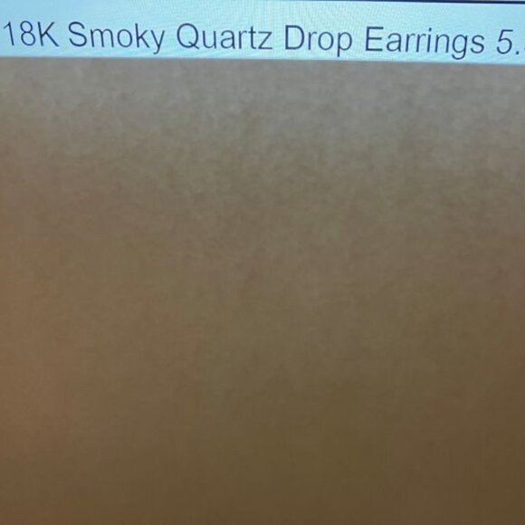 Smoky Quartz 18K Gold Drop Earrings - Picture 2 of 3